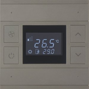 ORIA THERMOSTAT 2 FOLD, FRONT STATUS. ANTIQUE (BLACK GLASS).